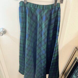 VINTAGE Ralph Lauren plaid skirt with button detail